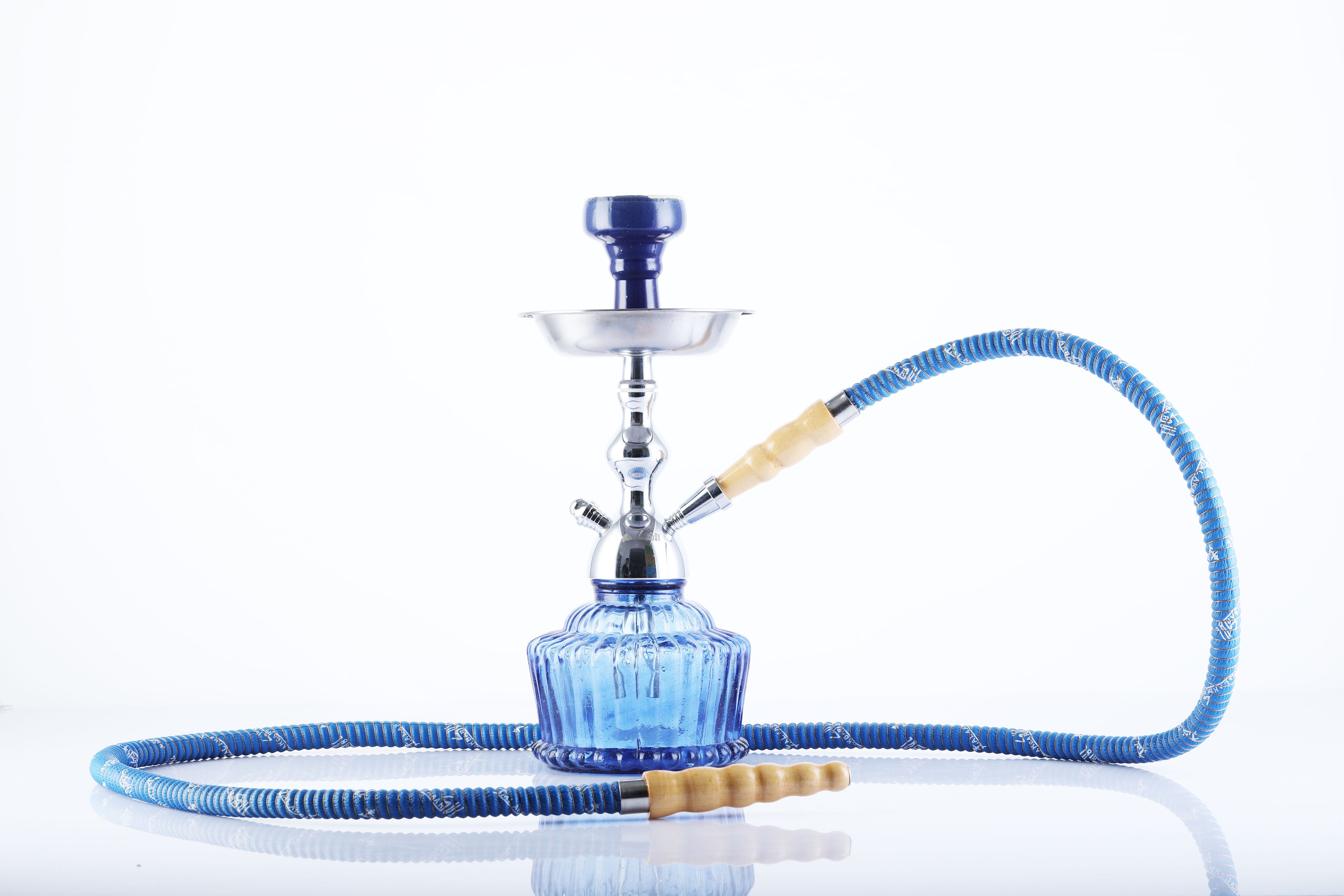 Silver MAXI Full Set With Fibre Pipe Hookah